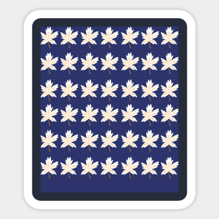 Orange Maple Leaf Sticker